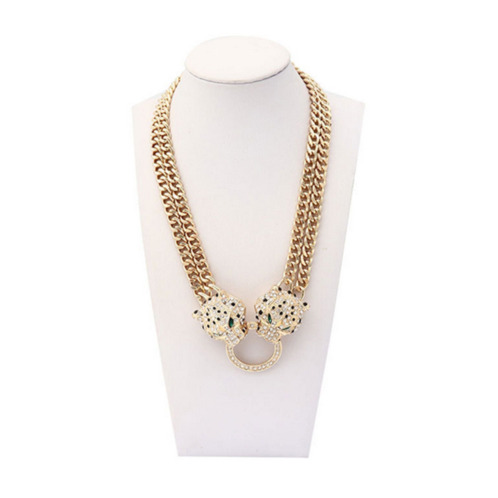 Necklace Leopard Panther Women Animal Choker Crystal Party Jewelry Neck Chain