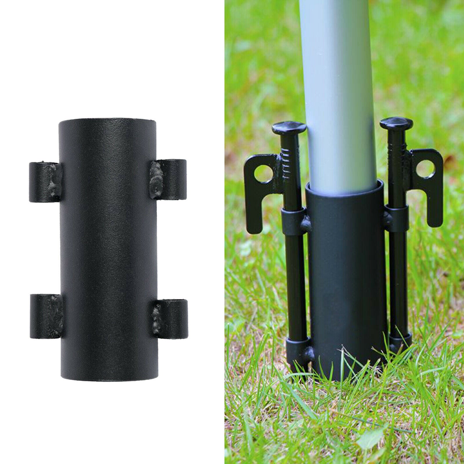 2X Outdoor Canopy Rod Holder Awning Tent Pegs Stand Fits for Below 1.3'' Rods