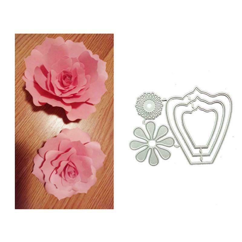 Delicate Flower Metal Cutting Die Durable Carbon Steel Die Cut Stencil for Craft