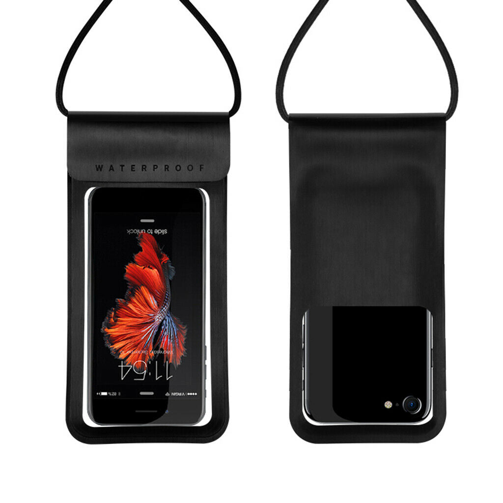 Waterproof Phone Case Bag Underwater Phone Surfing Cell Phone Black M