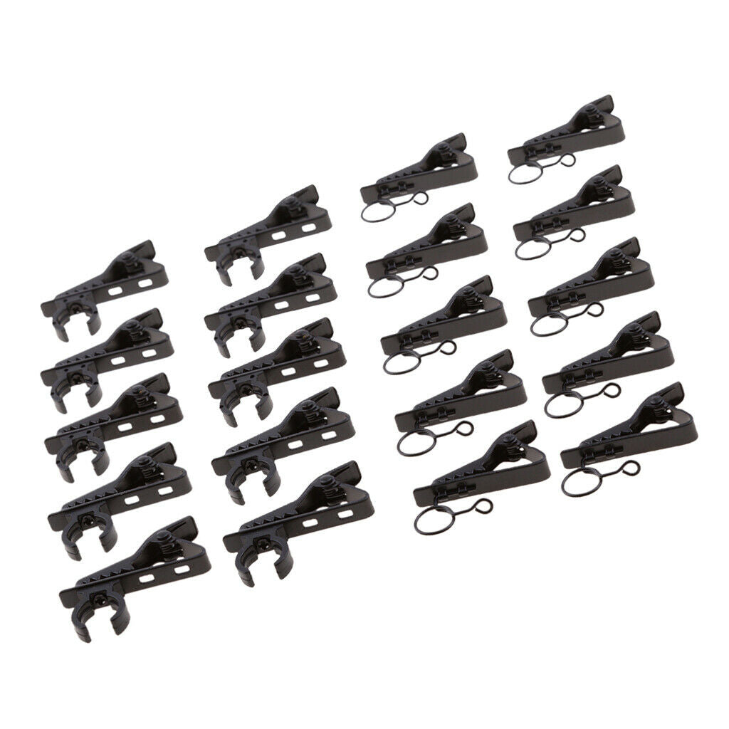 20 Pieces Ring-type Lapel Lavalier Tie Microphone Metal Clips Holder