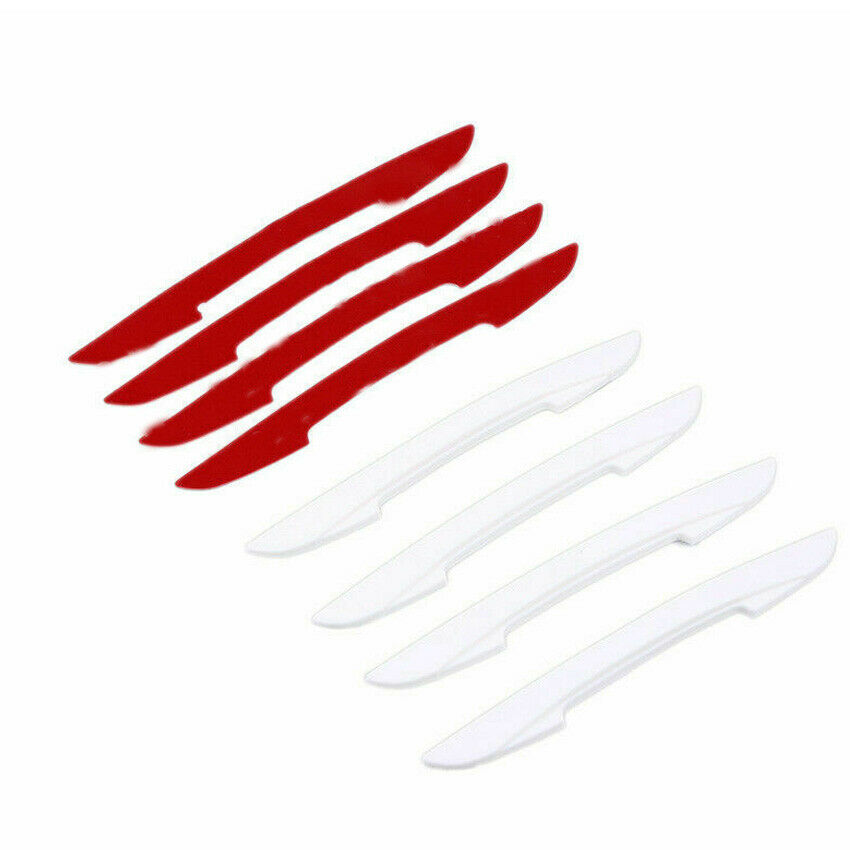 4X White Car Door Edge Guards Trims Molding Protection Strip Scratch Protector