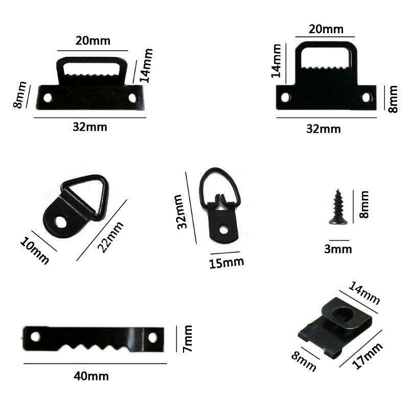 56pcs/set Photo Picture Frame Hanging Kit Heavy Duty Serrated Hanger Hardware