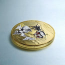 Merry Christmas Santa Claus Coins 40mm Gifts Collectable Badge Golden