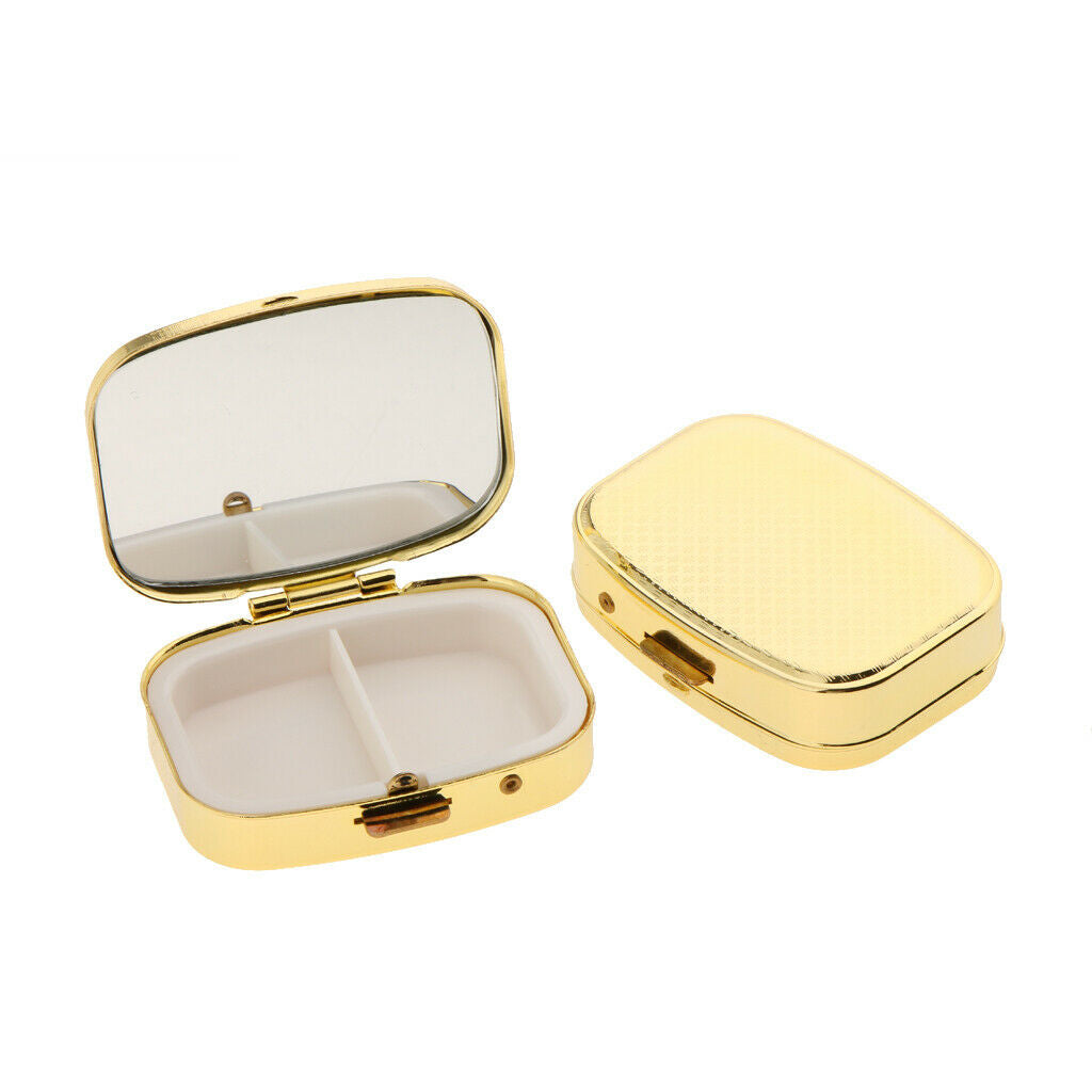 Lot 2x Box with Mirror Organizer Storage Container for