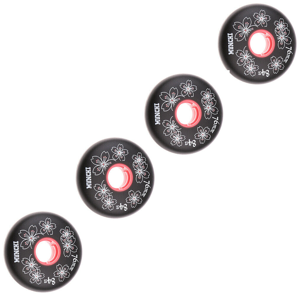 8x Inline Wheel Fitness Roller Skate Replacement Skating Outdoor 76mm+80mm