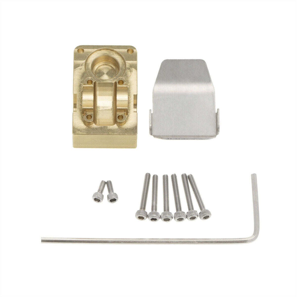 for Racing Axial SCX24 Brass Diff Cover with Stainless Steel Skid Plate SXTF12CP