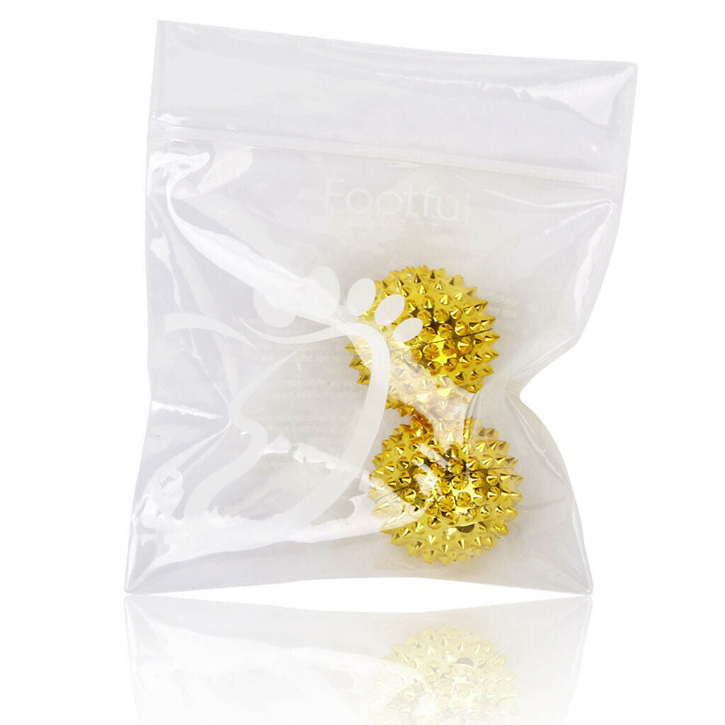 2 Pair Hand Palm Massage Balls Spiky Acupuncture   Point Massage Tool