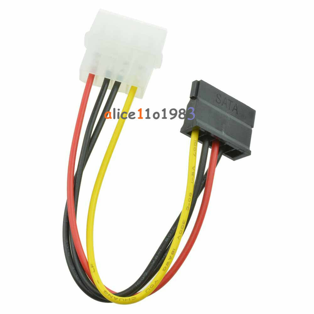 5PCS Male Female 4-pin Power Drive Adapter Cable to Molex IDE SATA 15-pin