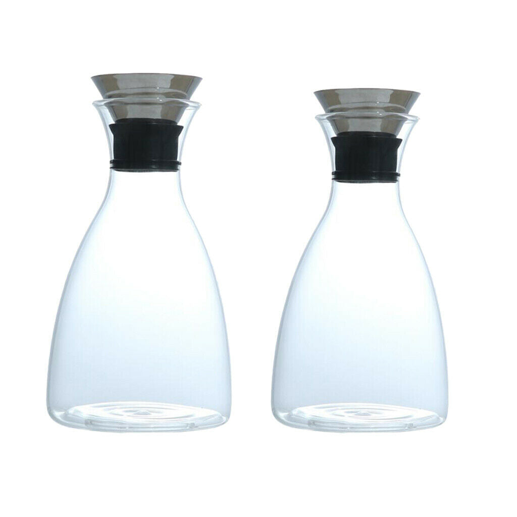 Heat Resistant Water Jug Juice Kettle Glass Wine Decanter with Filter Lid S