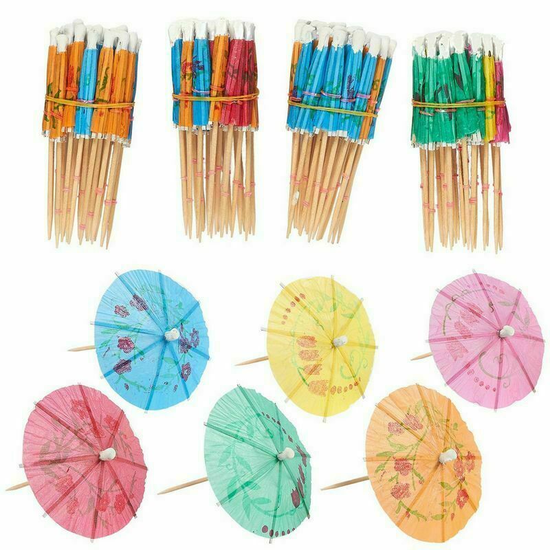 50x Cocktail Umbrella Party Drinks Decorations Umbrella Birthday Wedding Novelty