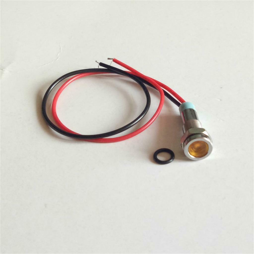 3x 6mm LED Metal Dash Pilot Indicator Light Waterproof Car Truck Boat Marine