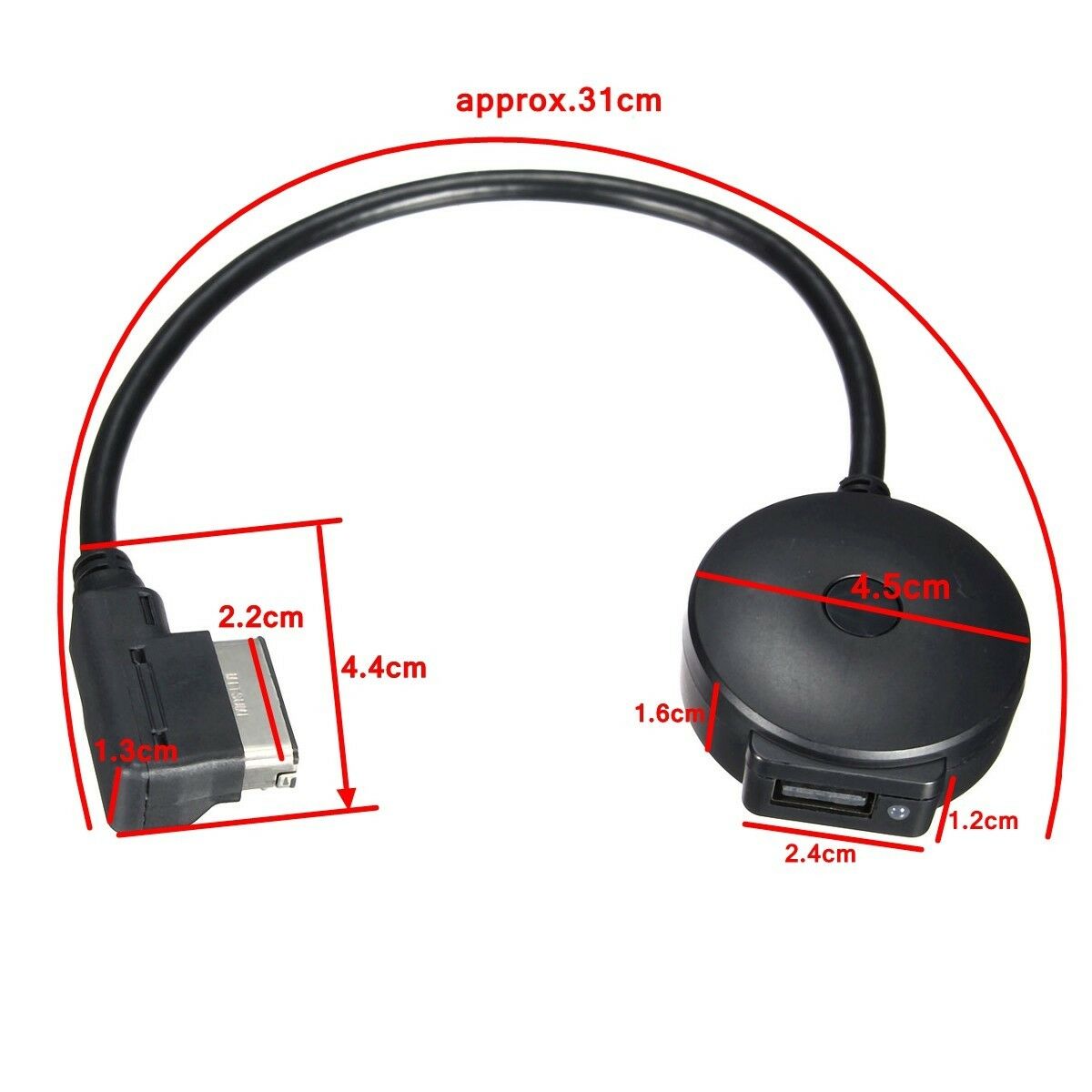 New Wireless Bluetooth Music Adapter MMI AUX Interface Cable For Mercedes-Benz