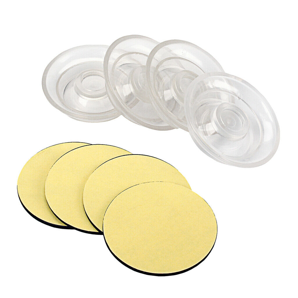 4x transparent Vertical MATS Piano Caster Cup Instrument Parts Accessories