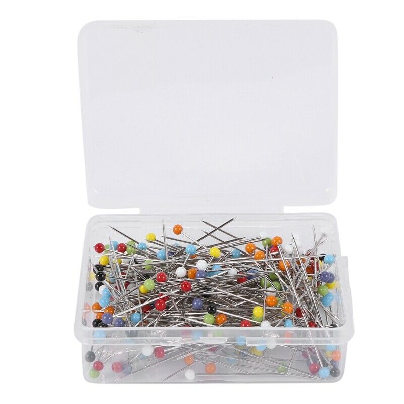 250 Pieces Sewing Pins Ball Glass Head Pins Straight Quilting Pins For DressmaO8