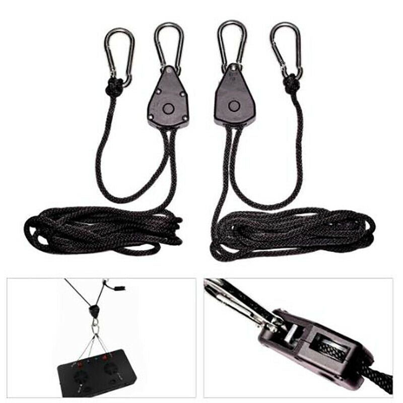 2Pcs 1/8" Adjustable Grow Light Ratchet Rope Hanger For Grow Light Fixtur.l8