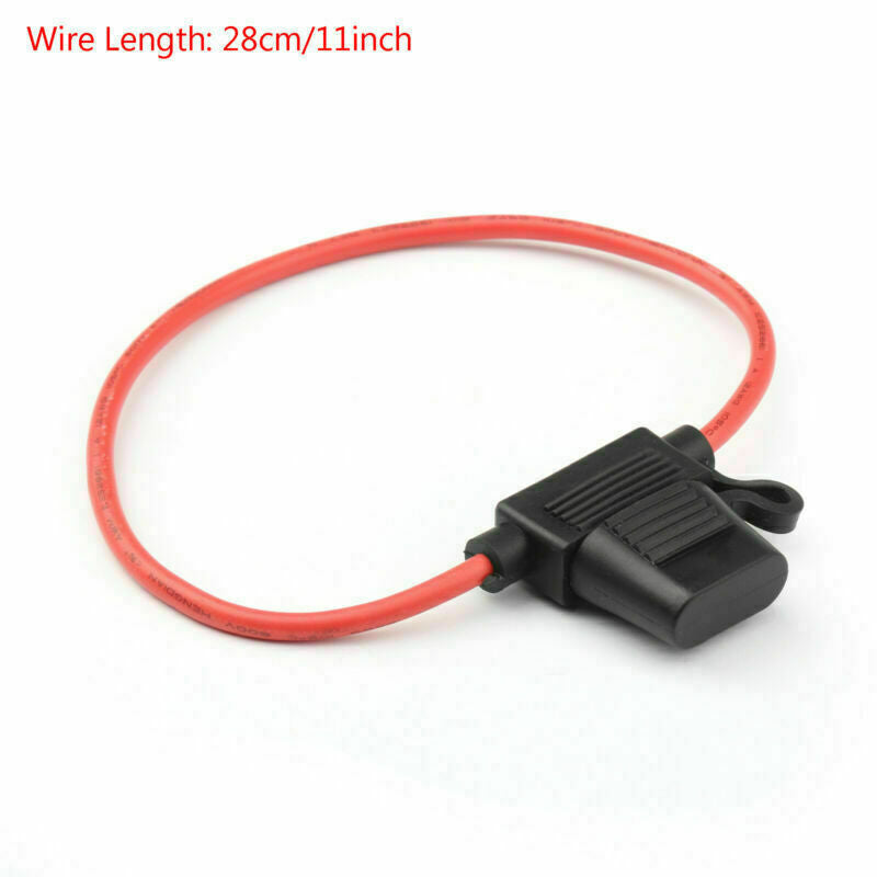 5Pcs Medium Blade Fuse Holder ATC ATO Waterproof 12AWG In-Line Wire For Car BS3