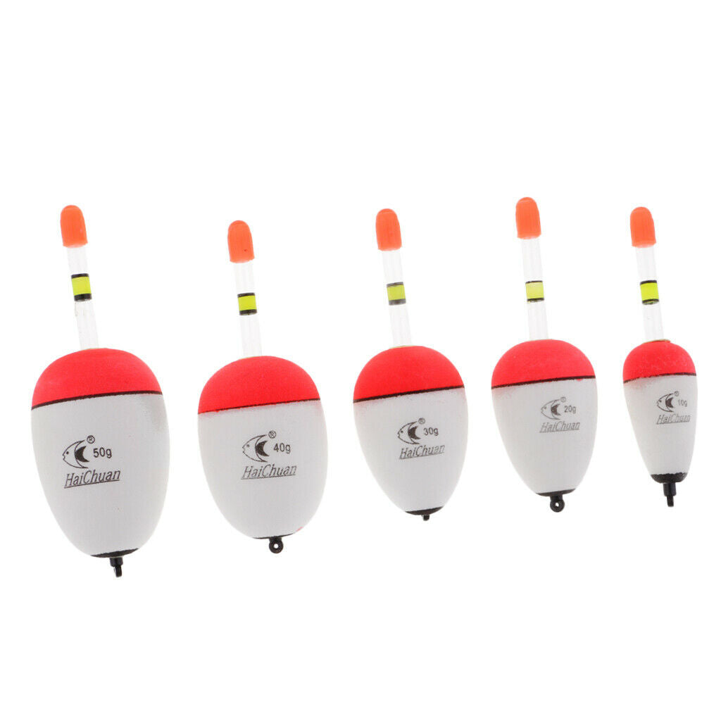 10x Eva Bobber Float Sea Rock Foam Night Fishing Support Glow Stick Insertion