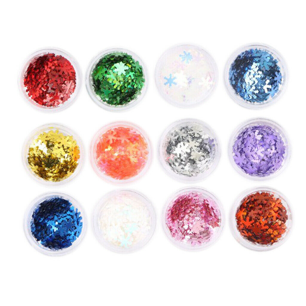 24x Charms Nail Sequins Long Lasting Sparkle Crafts Nail Art DIY Decoration