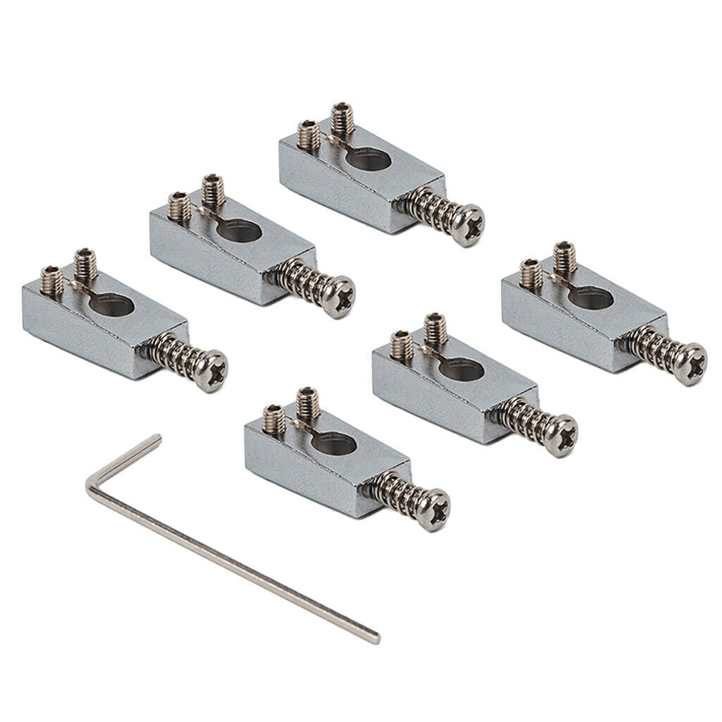 6 Piece Durable Brass Bridge Guitar Saddle Set