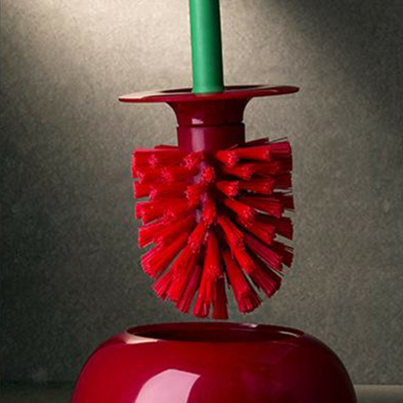 Toilet Bowl Cleaning Brush and Holder for Bathroom Deep-Cleaning Wine Red