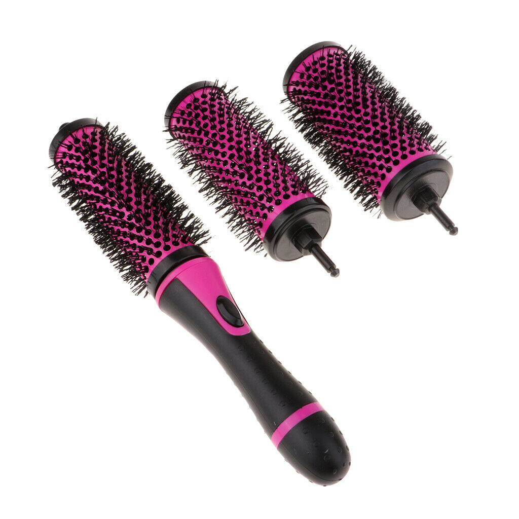 Salon Ceramic Round Hairbrush with Removable Handle And 3-Part Barrel for Women