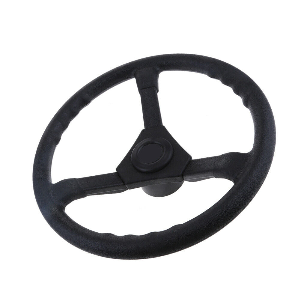 340mm Boat Marine Yacht Plastic Steering Wheel with 3 Spoke - Black