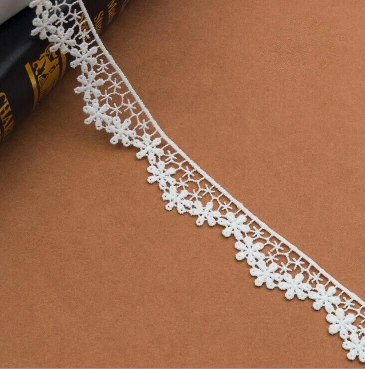 5 Yards Flowers embroidery Lace Milk silk Decorative Clothing/curtain/Skirt