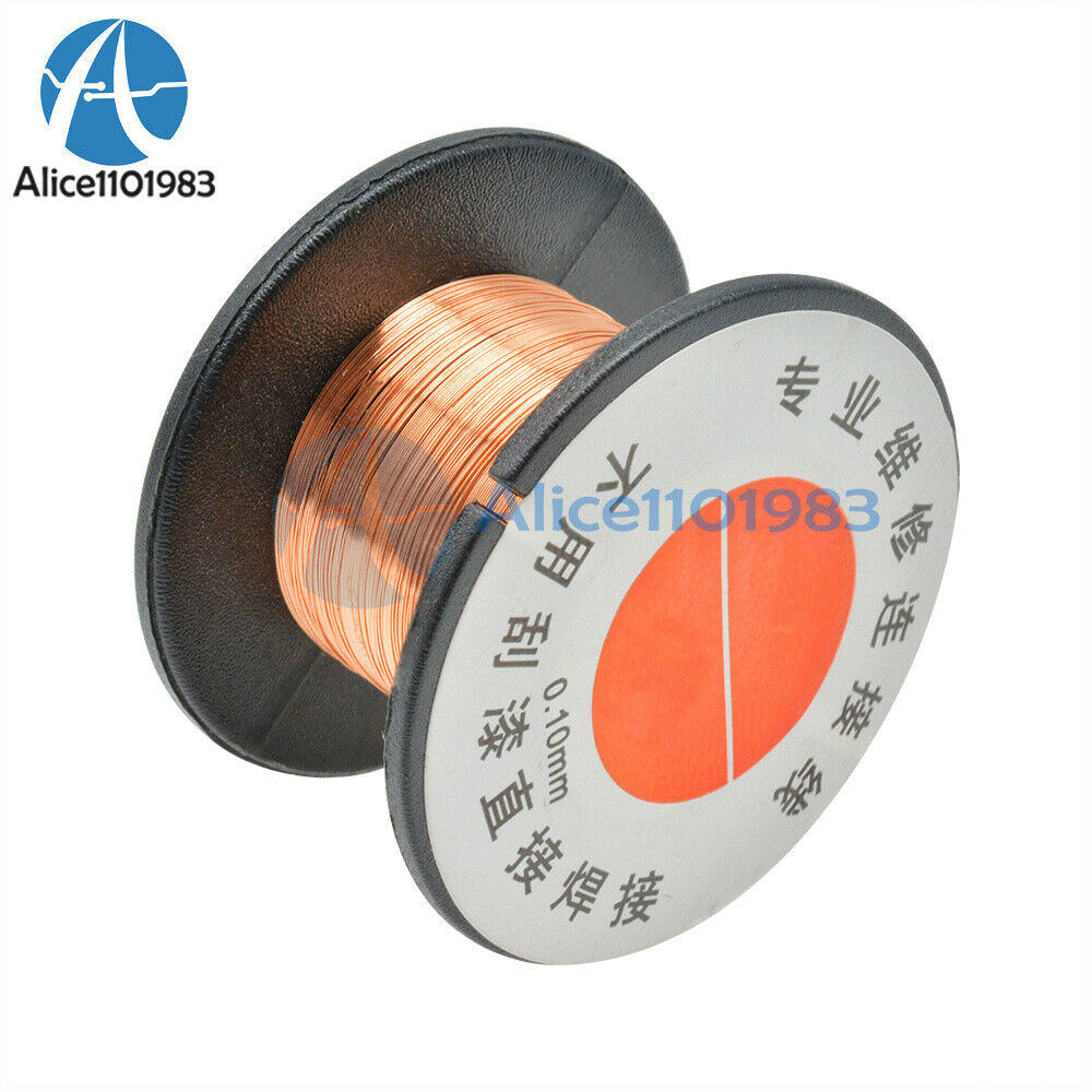 5PCS 0.1MM Copper Soldering Solder PPA Enamelled Repair Reel Wire