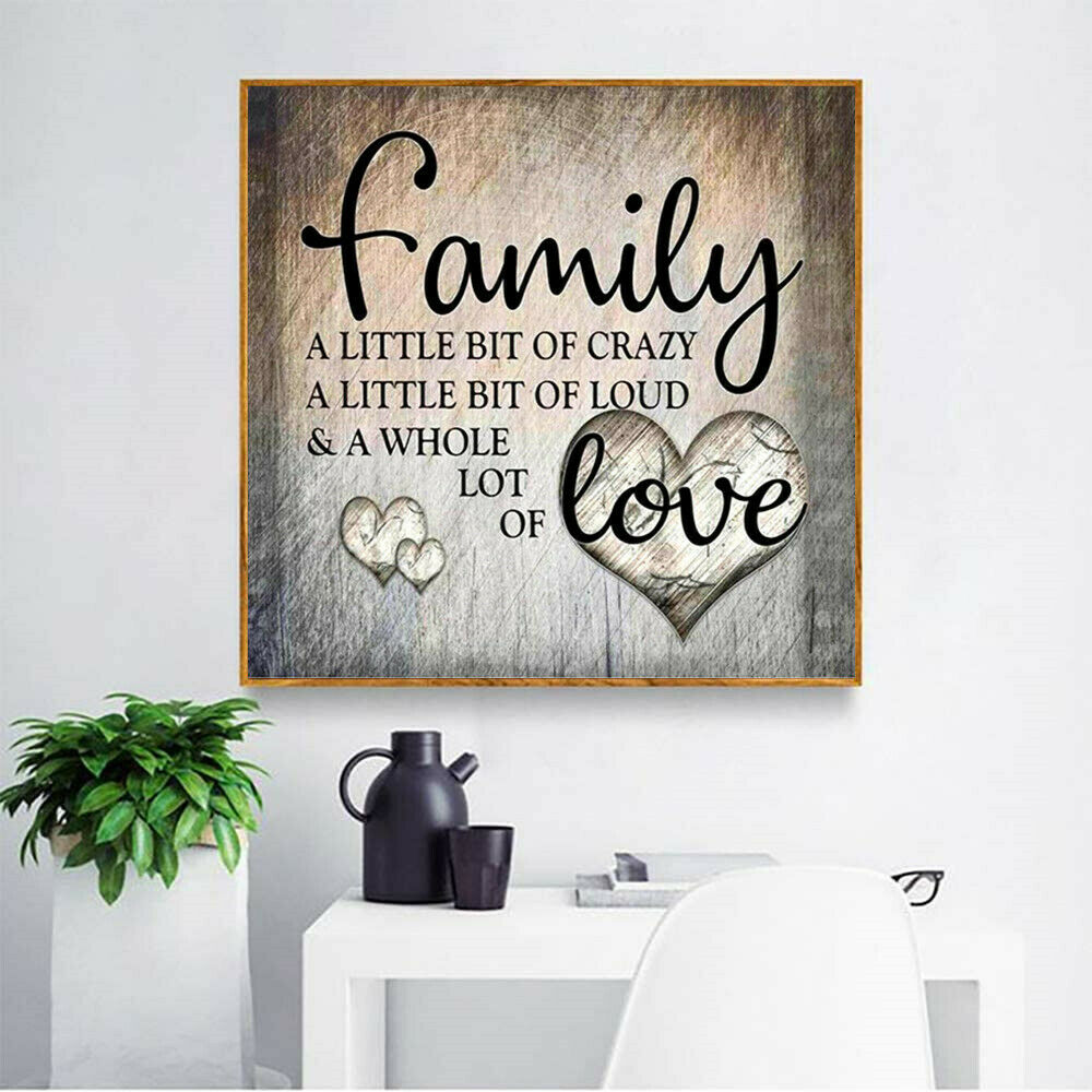 5D DIY Full Drill Diamond Painting Family Cross Stitch Kit Embroidery Home Decor
