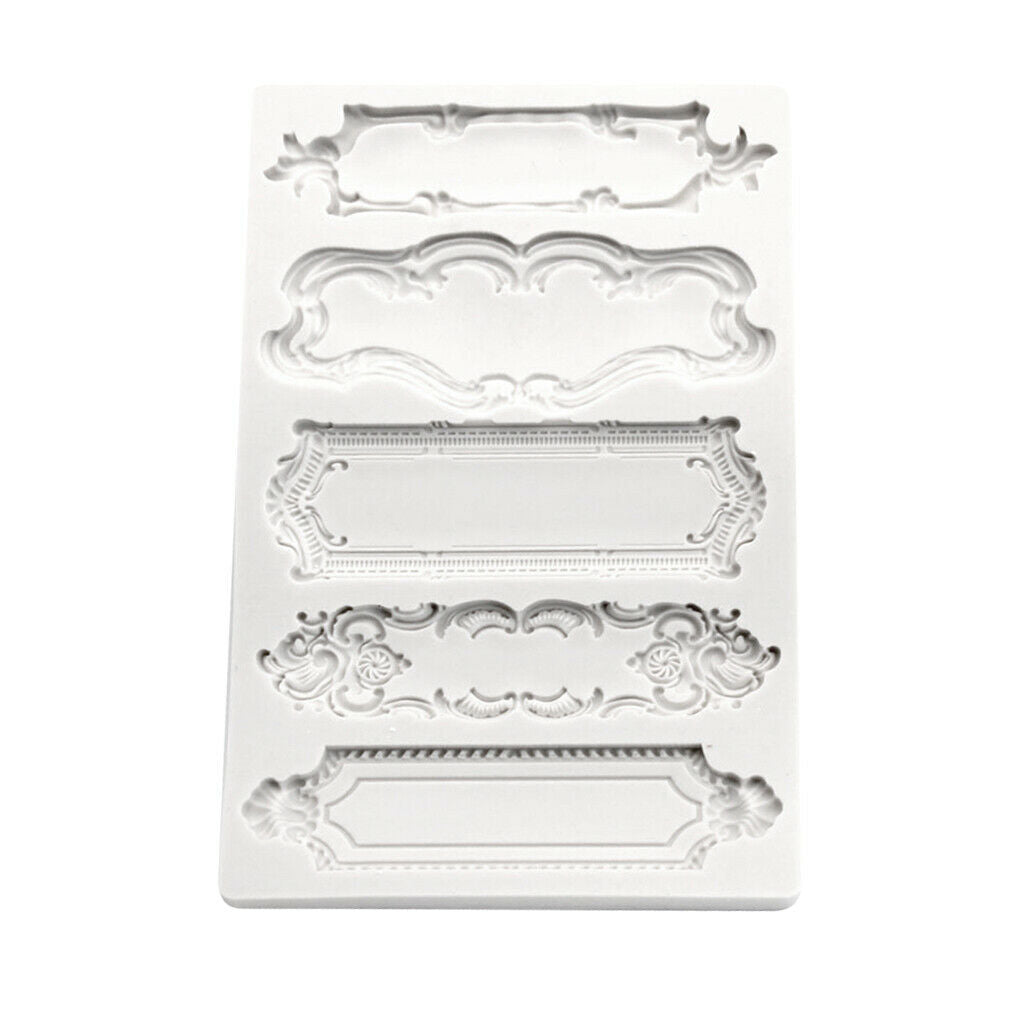 DIY Frame Style Sugar Craft Silicone Moulds Cake Decor Baking Accessory