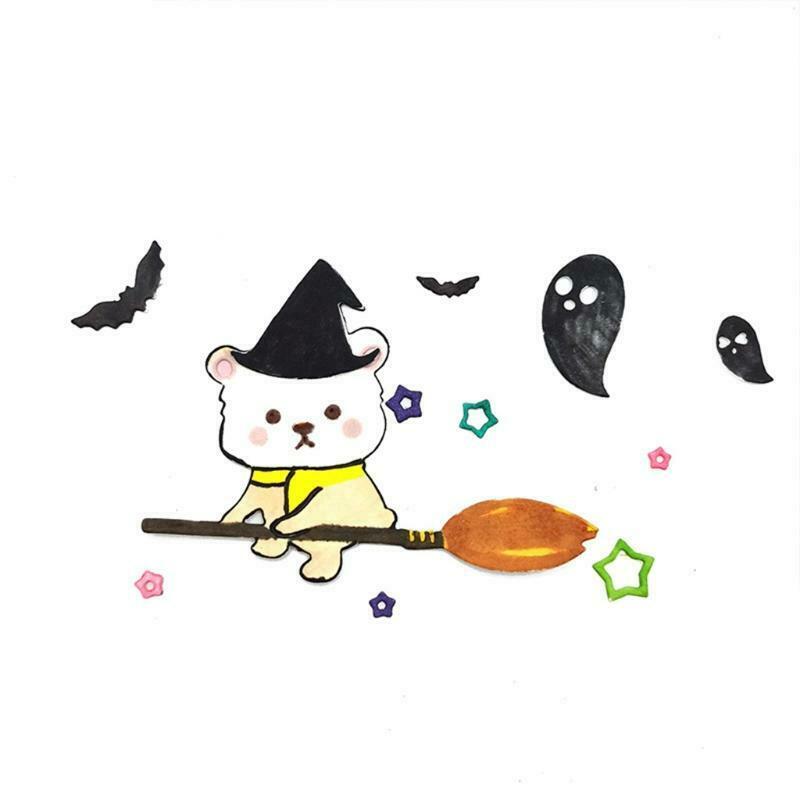 Halloween Bear Bat Ghost Metal Cutting Dies Stencil Scrapbooking DIY Album Stamp