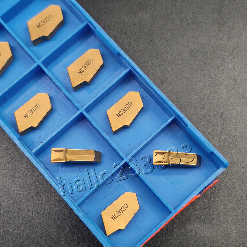 10pcs SP200 NC3020 GTN-2 Grooving Cut-Off Carbide Inserts 2mm Width For CNC Tool