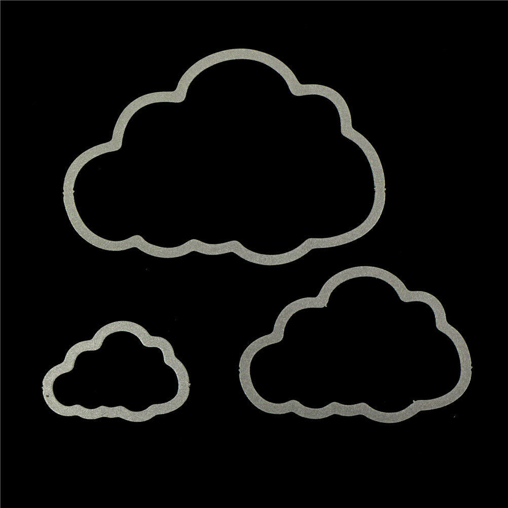 3pcs flaky clouds metal cutting dies stencil scrapbook album embossing cra.l8