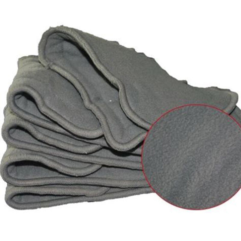 Top  Bamboo Fiber Charcoal Washable Cloth Diaper Nappies Inserts 5 Layers.l8