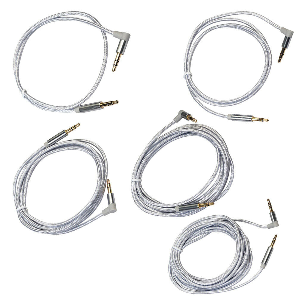 3.5mm Audio Cable Nylon Braided Male to Male Aux Cord 50cm