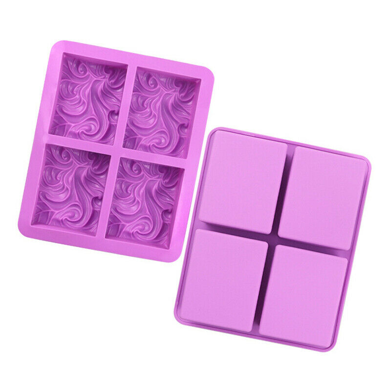 4 Cavity Wavy Flower Silicone Clay Soap Mold Cake Diy Plaster Oil Soap ResinBDA