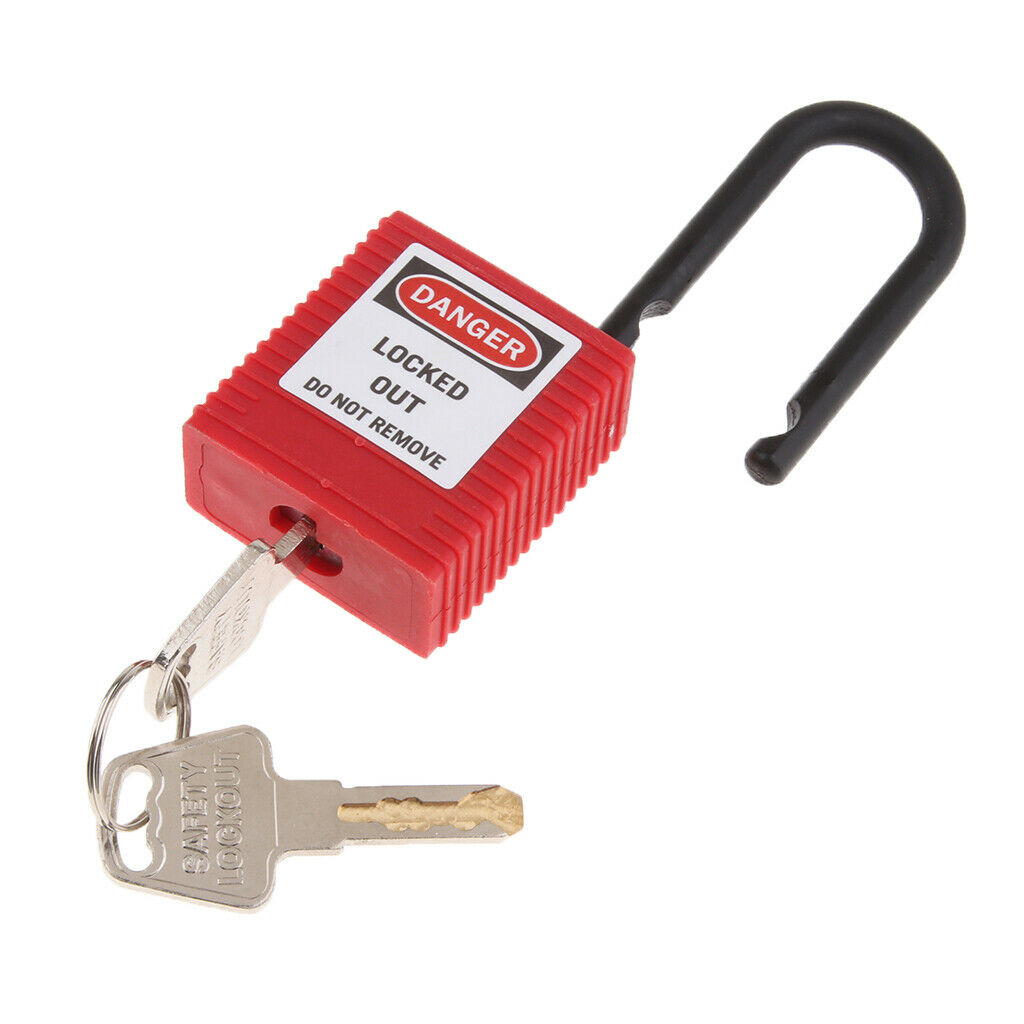 Safety Electrical Plug Lockout Box Plastic Plug Lock Out Padlock w/ Ke