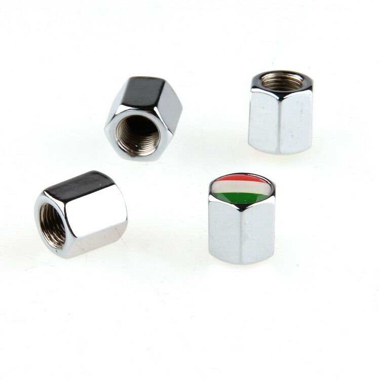 4x Car Bike Motorcycle Wheel Tire Valve Stem Air Caps Cover Italy Flag Universal