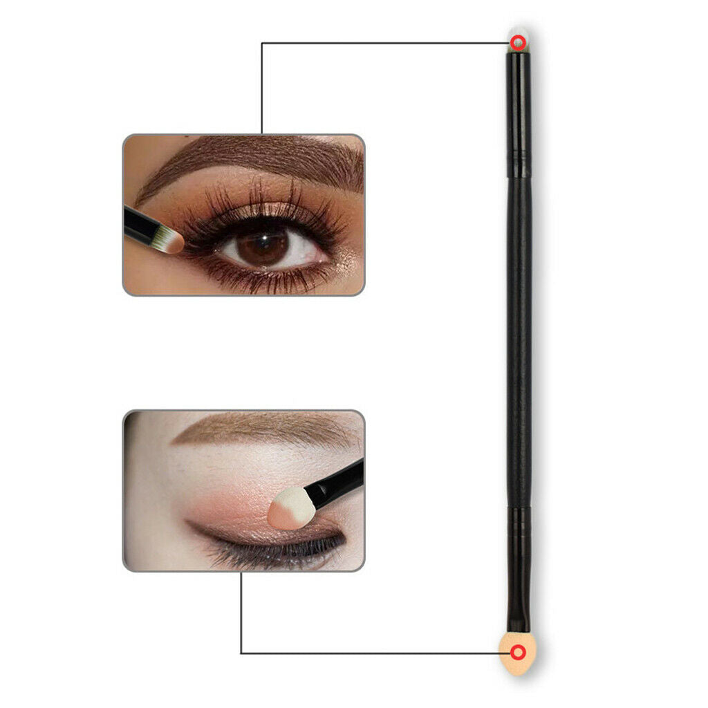 1x Double Ended Make Up Eye Shadow Sponge Brush Eyeliner Stick Applicator
