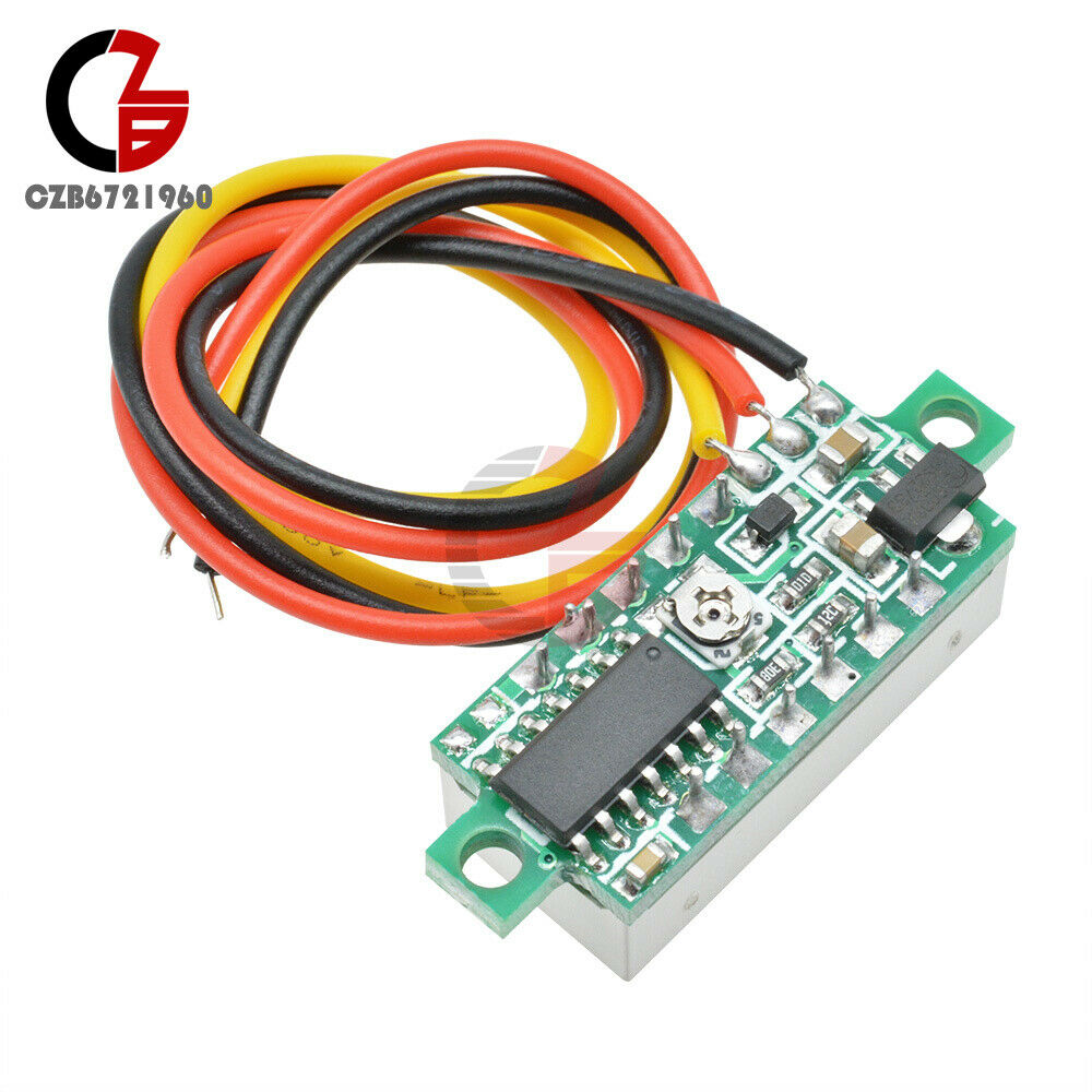 5Pcs 0.28" DC 0-100V Digital Tube Voltmeter 3Bit Red LED Panel 3 Wire Volt Meter