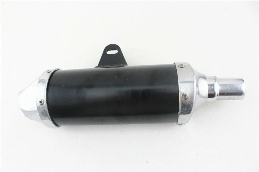 1x Black 28mm Universal Exhaust Muffler Pipe For 50cc-150cc Motorcycle ATV Quad