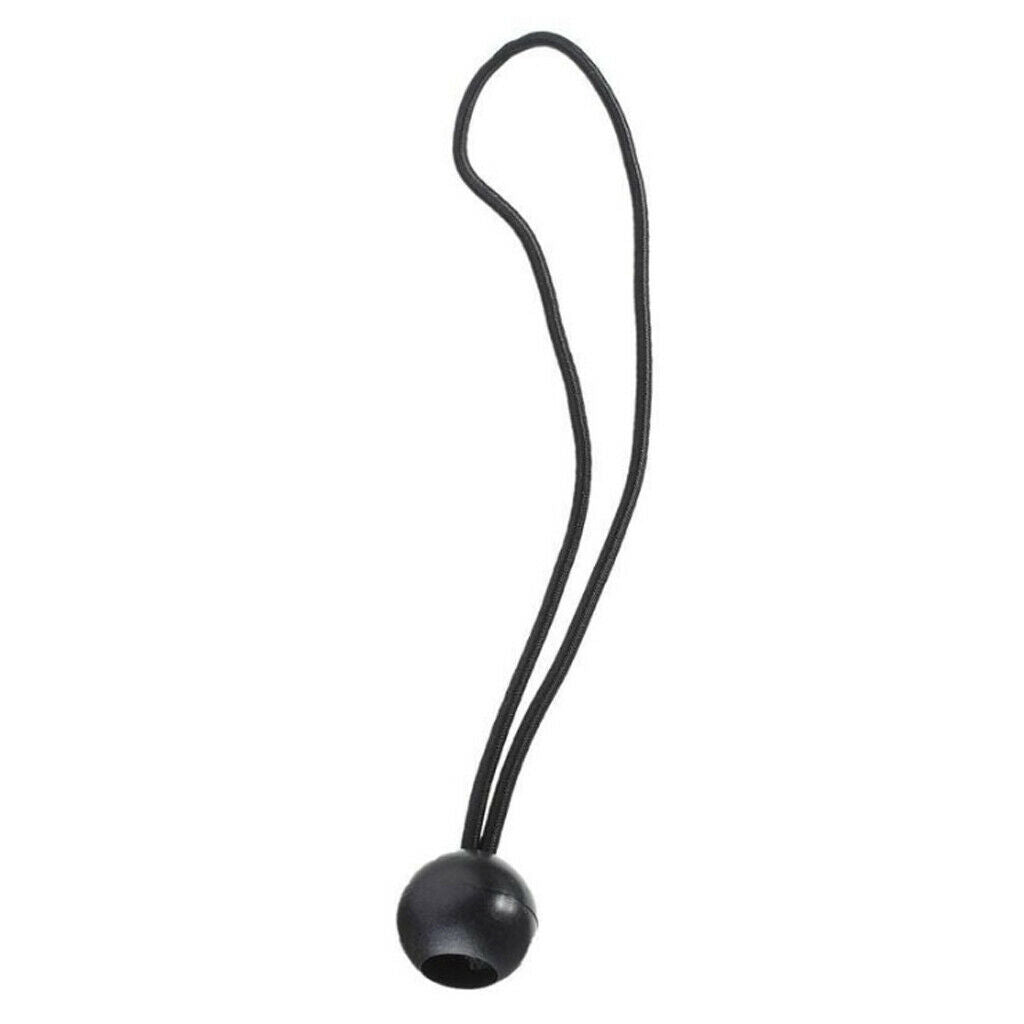 10 Pieces Black Ball Bungee Loop Cord Elastic Tent Tarp Canopy Fix Ties