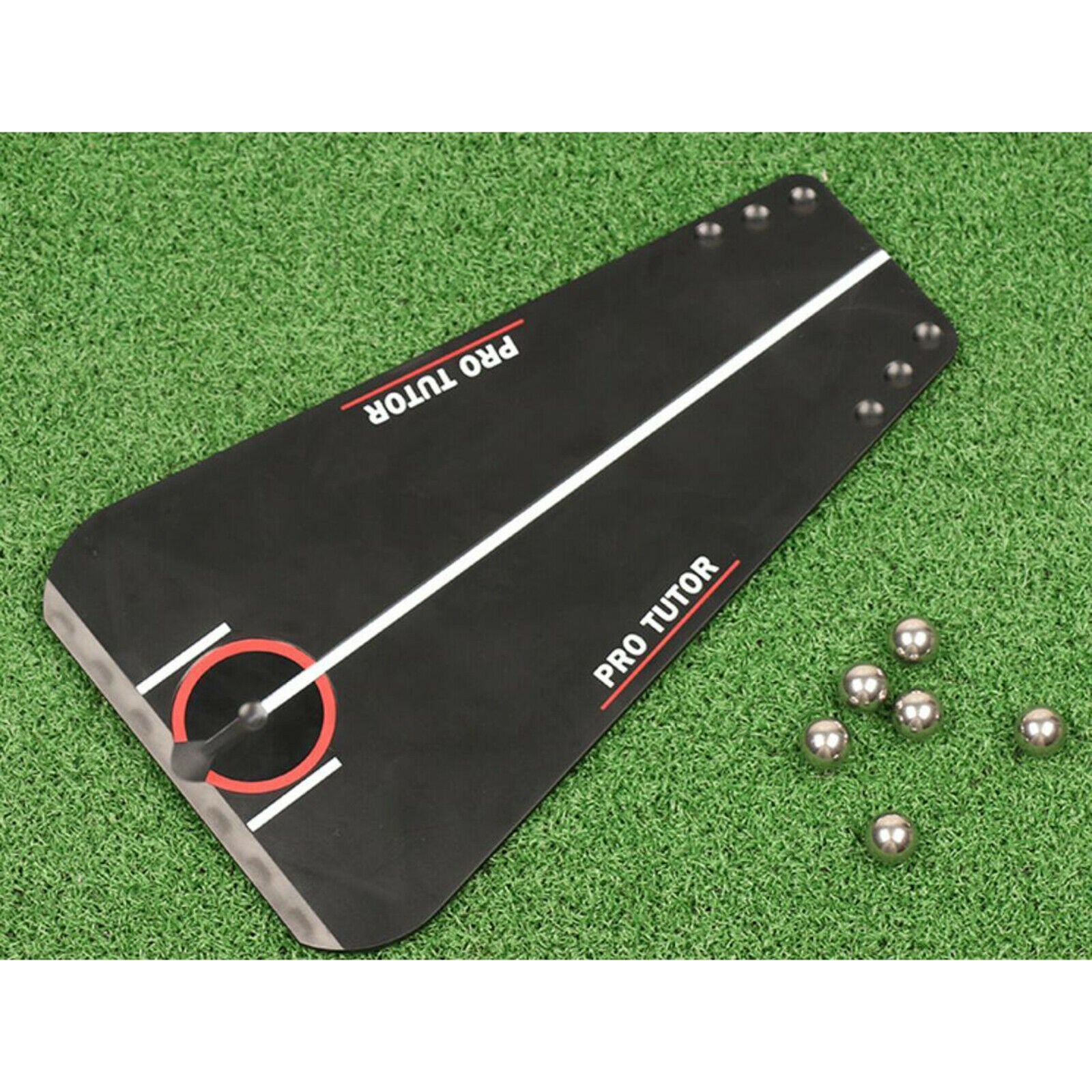 Golf Putting Aid Swing Trainer with Carry Bag Indoor Outdoor Putting Tutor