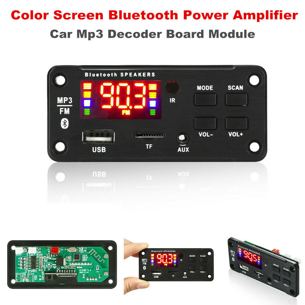 6V-12V Color Screen Bluetooth Power Amplifier 2*25W Car Mp3 Decoder Board Module