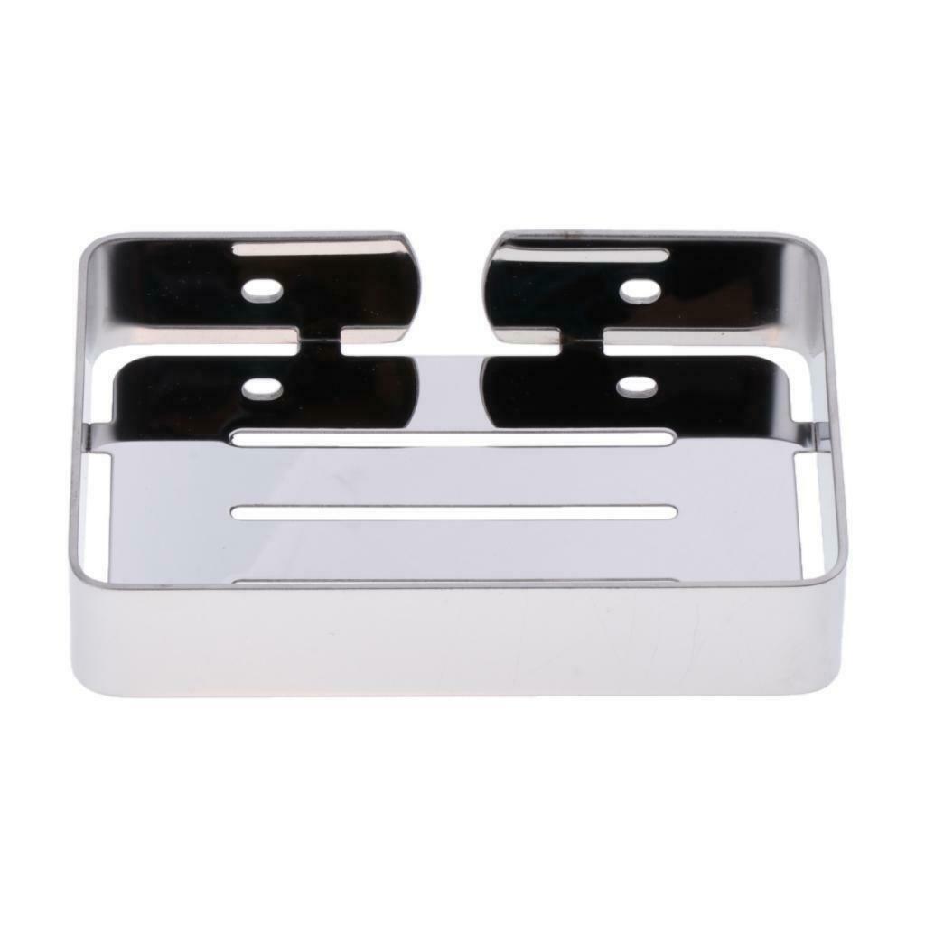 Shower Stainless Steel Soap Dish Holder Wall Mounted Accessory Sponge Holder