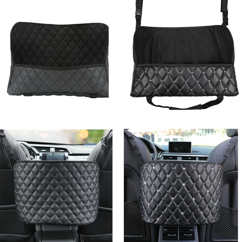 2Pcs Large Car Net Pocket Storage Bag Seat Side Back Holder Organizer Pouch