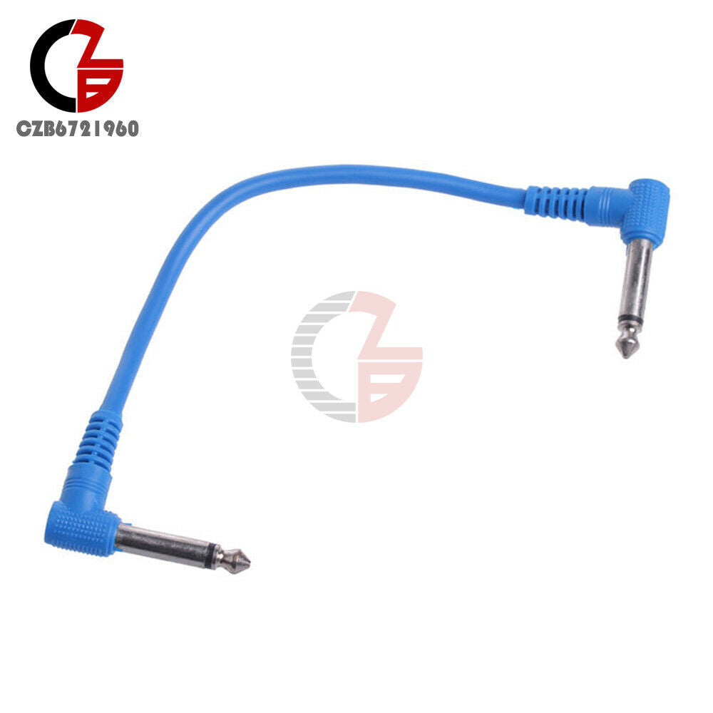 Colorful Angled Plug Audio Leads Patch Cables For Guitar Pedal Effect 6Pcs/Set