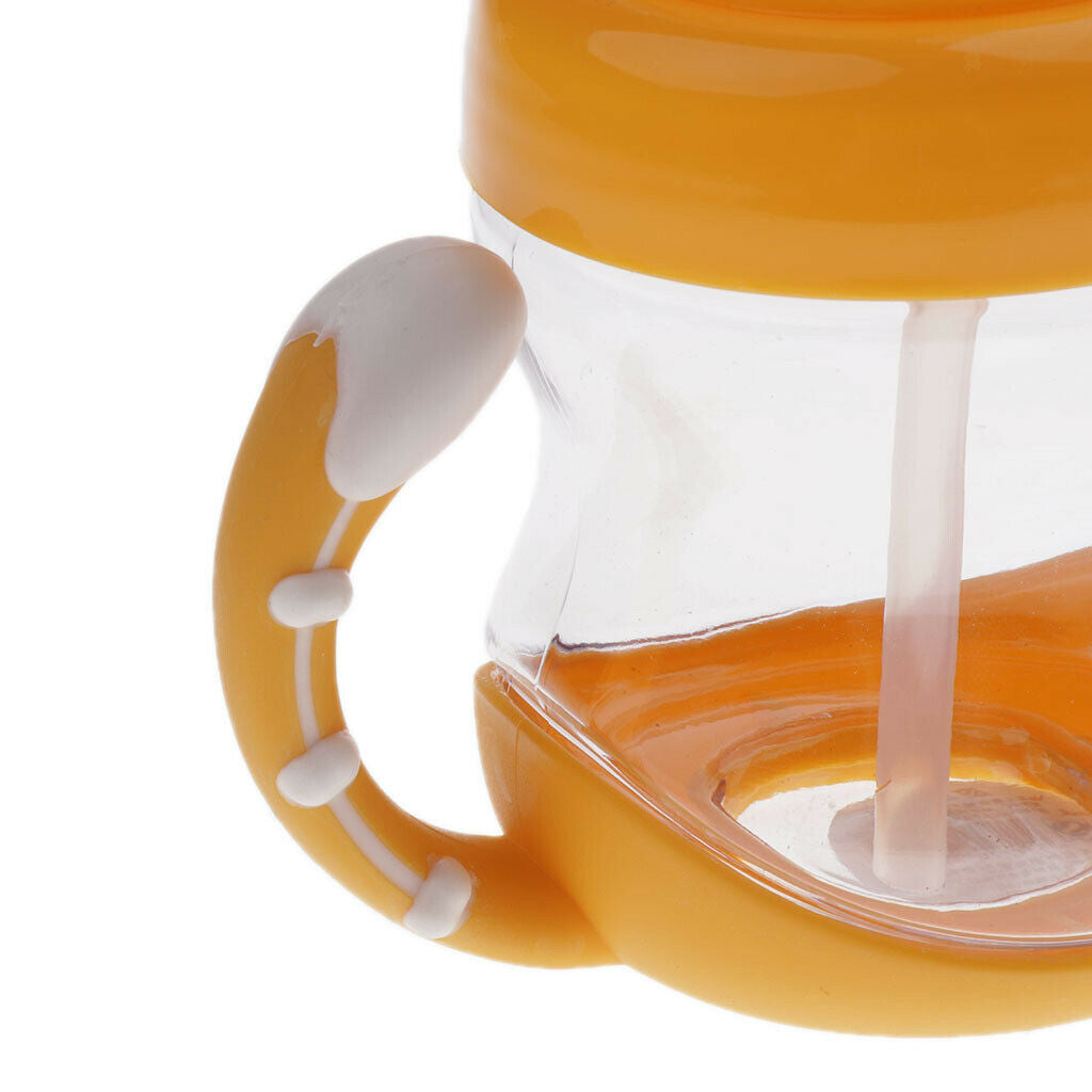 240 ML Baby Soft Spout Sippy Cup With Handles Style 2-Yellow