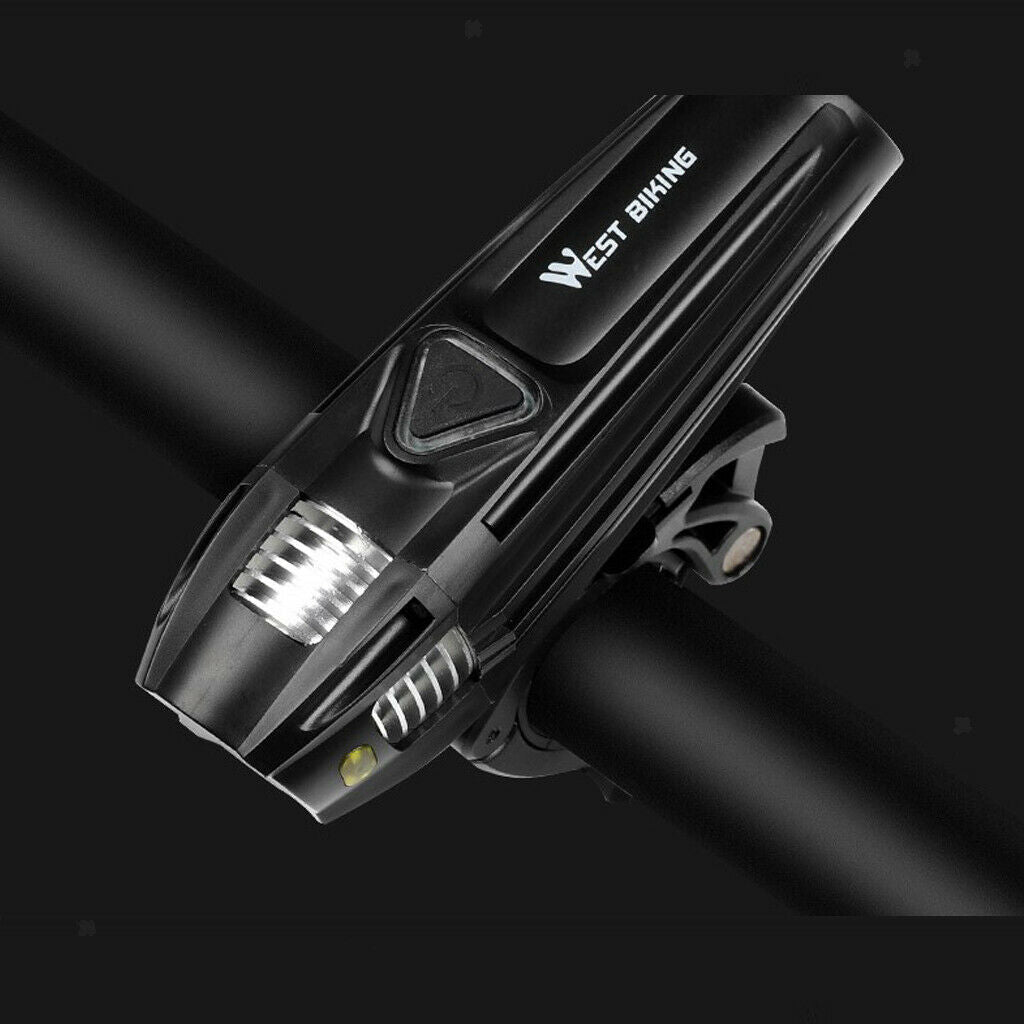 Rechargeable Bicycle Headlight LED Bike Front Light 5 Modes 120m Visibility
